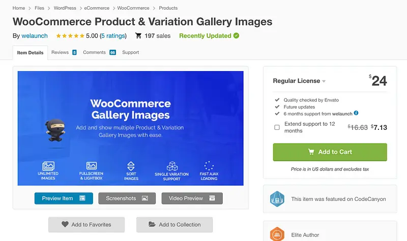 Plugin WooCommerce Product & Variation Gallery Images