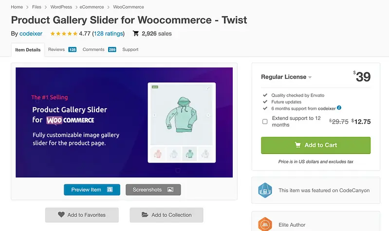 Twist - Plugin Slider da Galeria de Produtos
