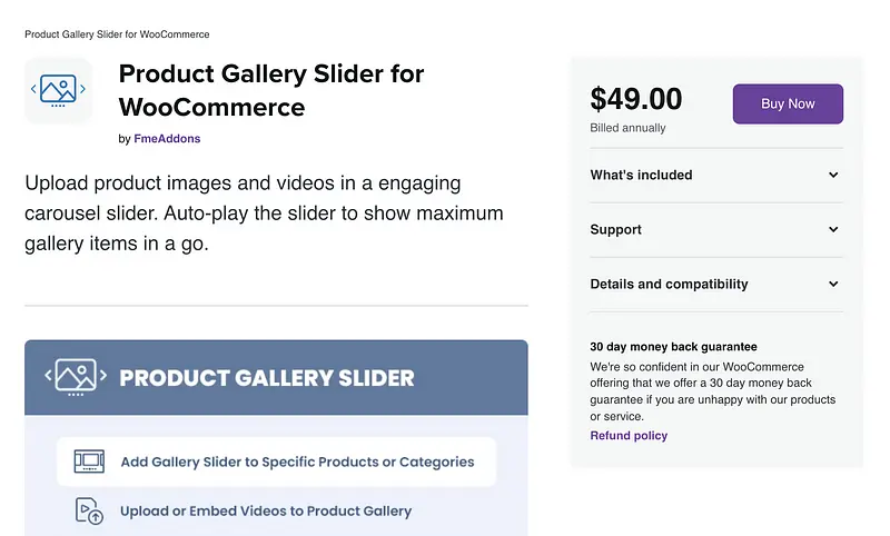 Plugin Slider da Galeria de Produtos para WooCommerce