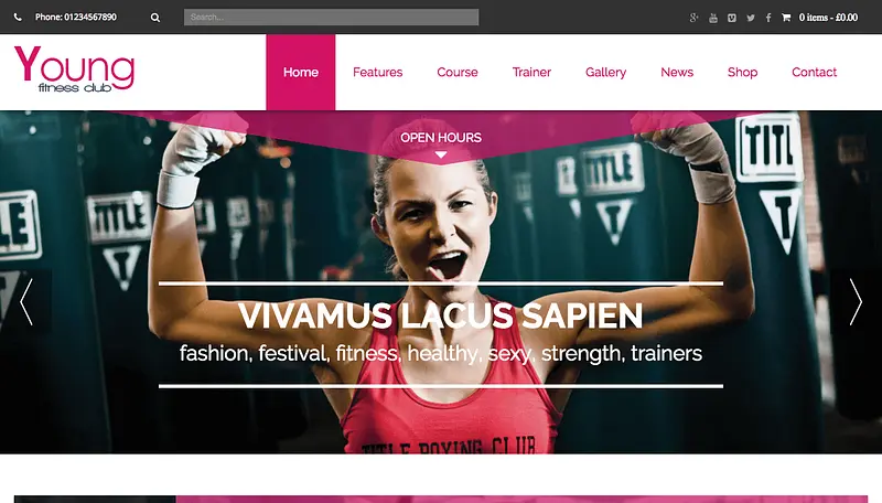 Tema de centro de fitness jovem