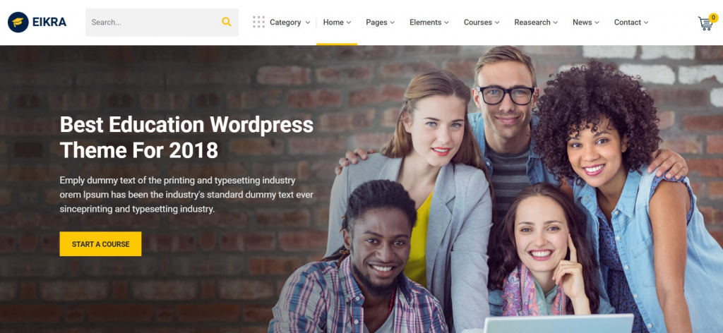 Eikra - Tema WordPress de Educação