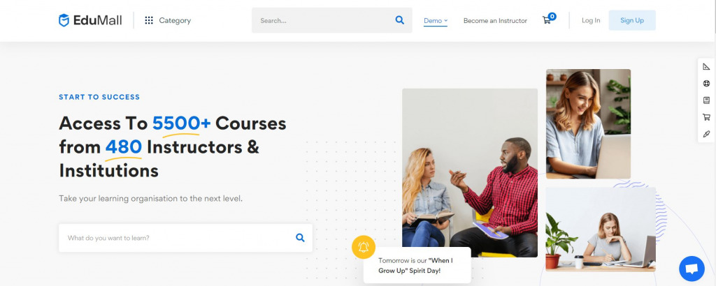EduMall - Tema WordPress Professional LMS Education Center