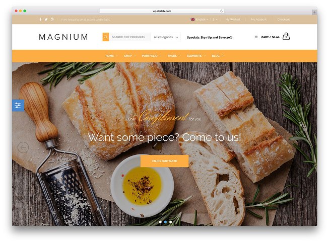 Magnium 餐厅 WordPress 主题