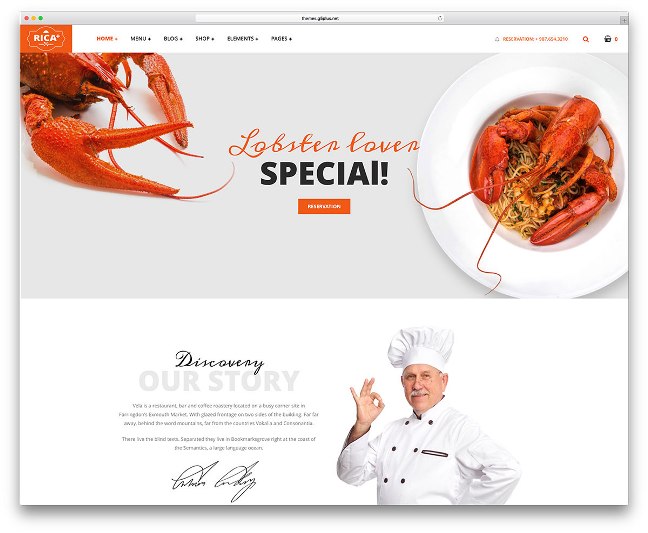 Rica 餐厅 WordPress 主题