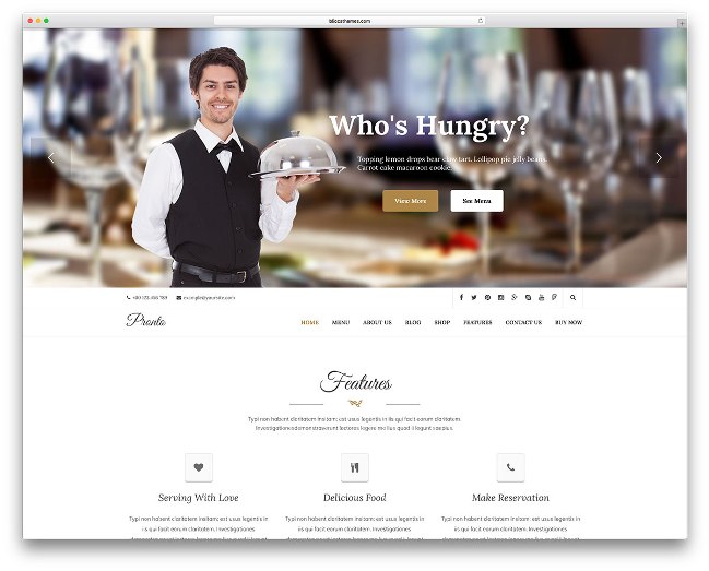 Pronto 餐厅 WordPress 主题