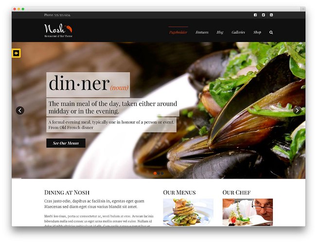 Nosh 餐厅 WordPress 主题