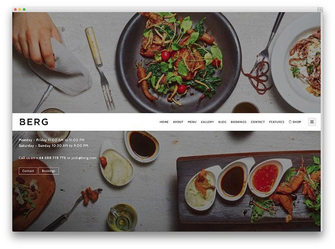 BERG 餐厅 WordPress 主题