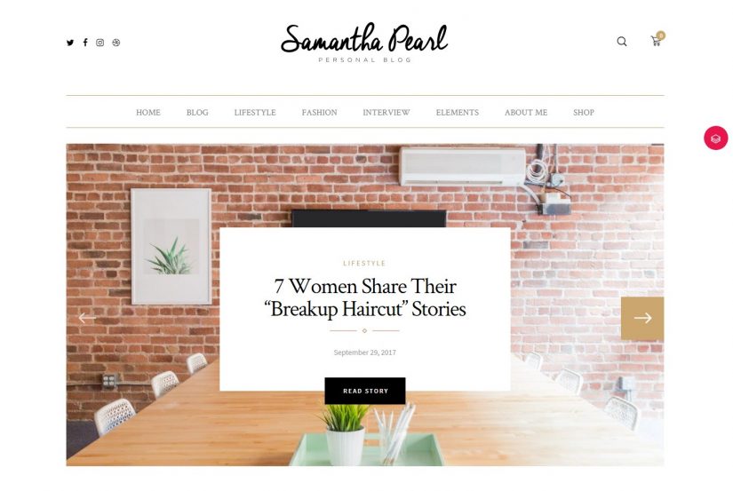 Tema WordPress Pearl Blog em 2018