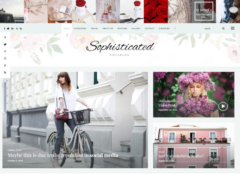 Tema NovaBlog para um blog WordPress 2018