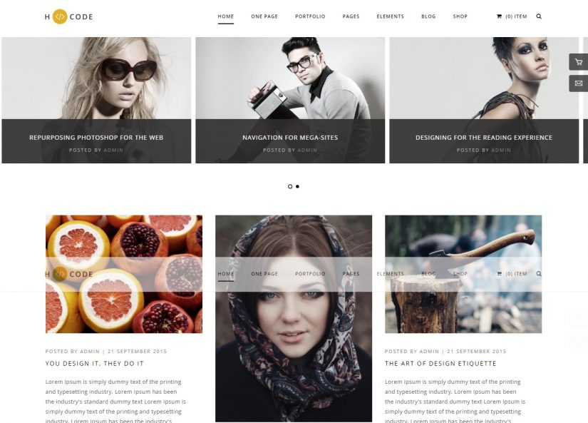 Tema WordPress do blog H-Code em 2018