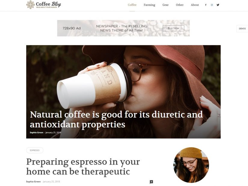Melhor tema de blog WordPress no jornal de 2018