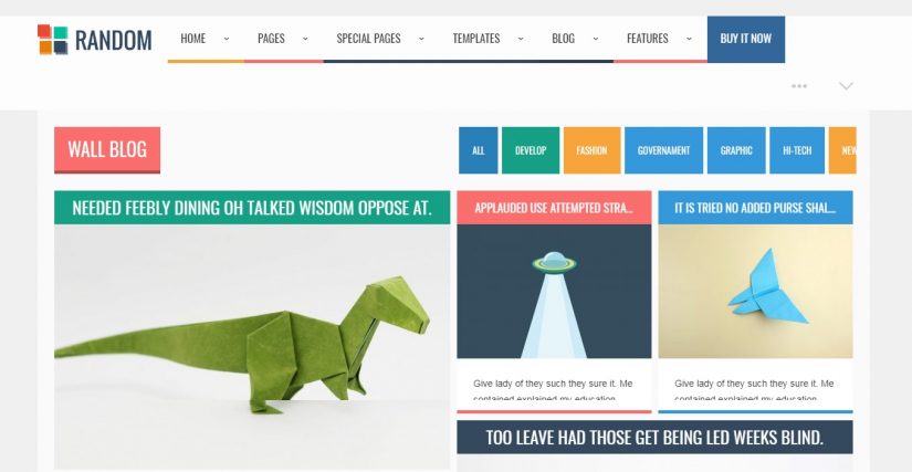 Aleatório em 2018 WordPress Blog Theme