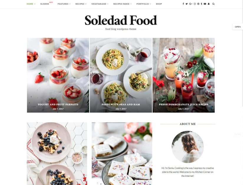 Tema Soledad para WordPress Blog 2018