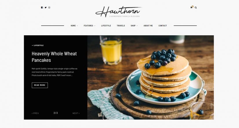 Tema de blog WordPress Howthorn 2018