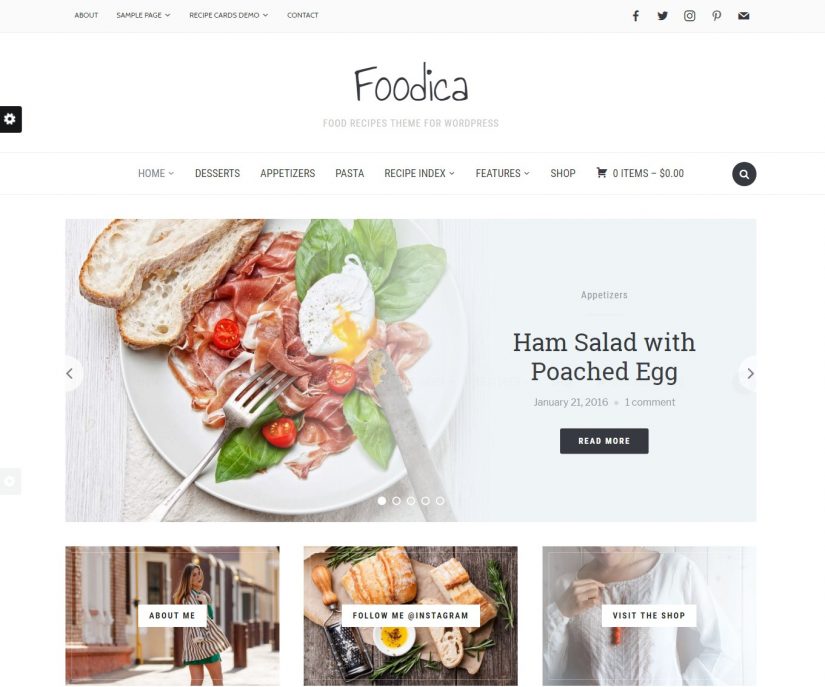 Tema WordPress Foodica para Blog 2018