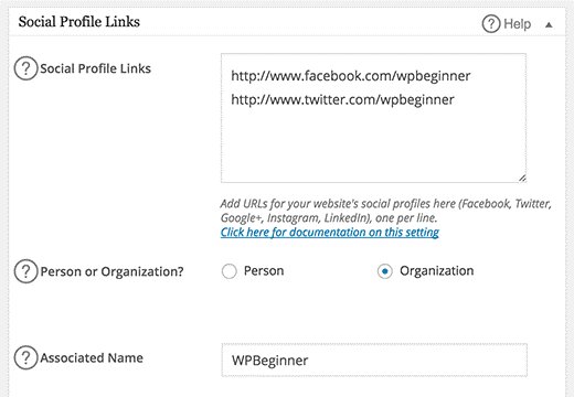 14 - All-in-One-SEO-Paket - Links zu sozialen Profilen