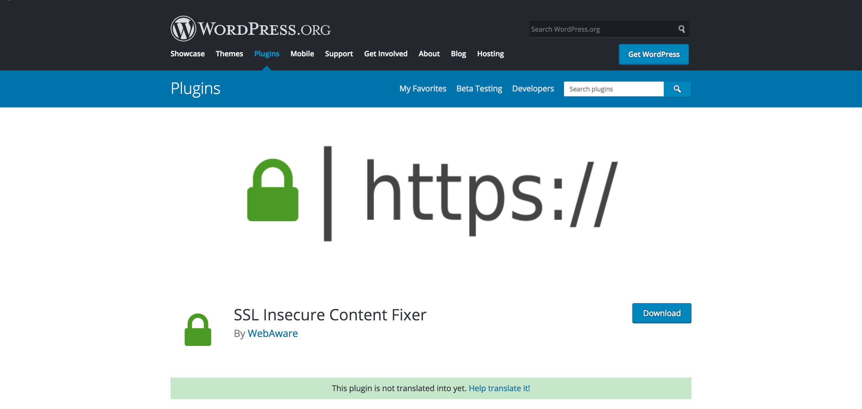 Plug-in SSL Secure Content Fixer