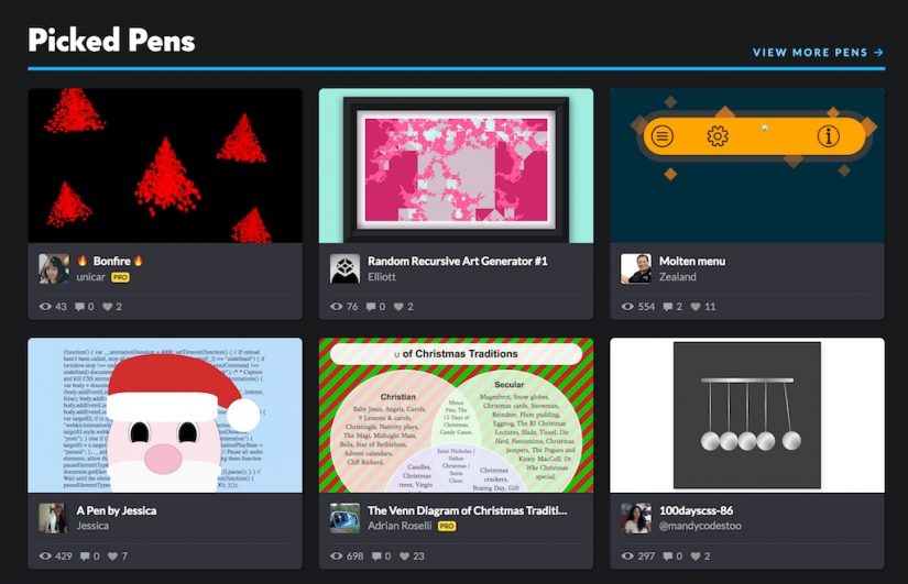 CodePen Editor di codice del parco giochi per sviluppatori front-end nel BrowserSTM