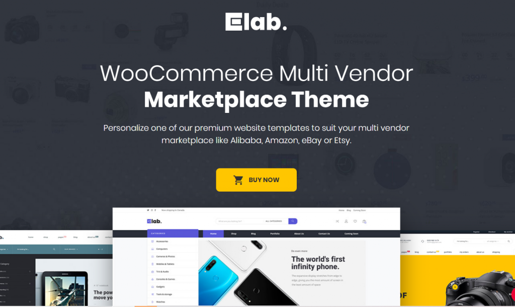 eLab - Tema WordPress de mercado de vários fornecedores