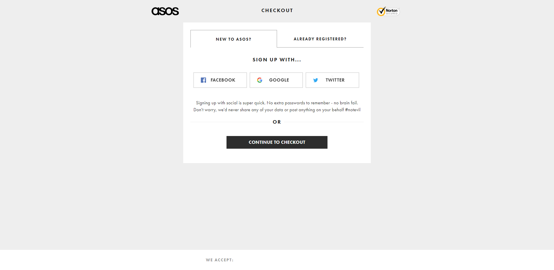 ASOS 결제 페이지