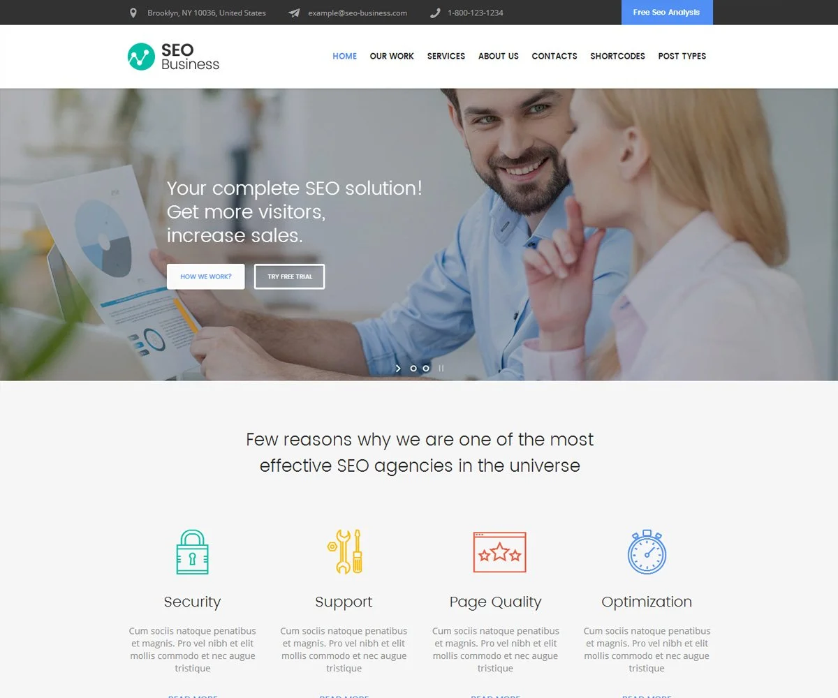Tema WordPress untuk bisnis SEO