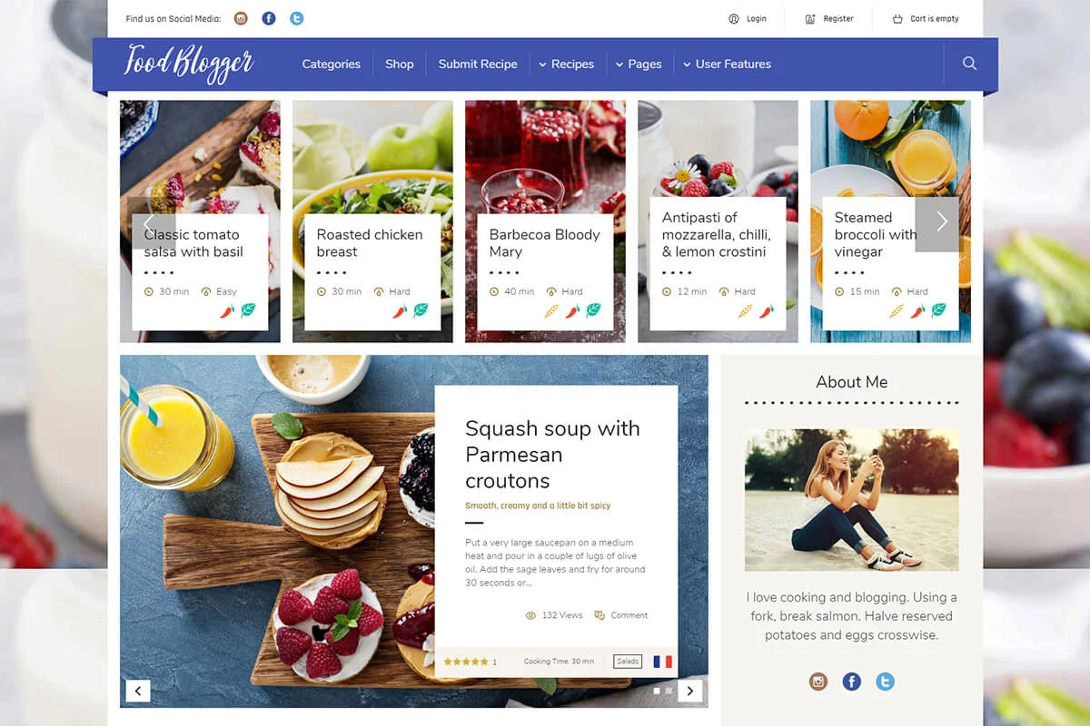 Thèmes WordPress pour les blogs culinaires