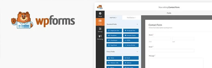 最好的联系表格之一是 wpforms