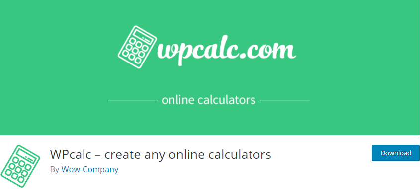 Wordpress Calculator Plugin 