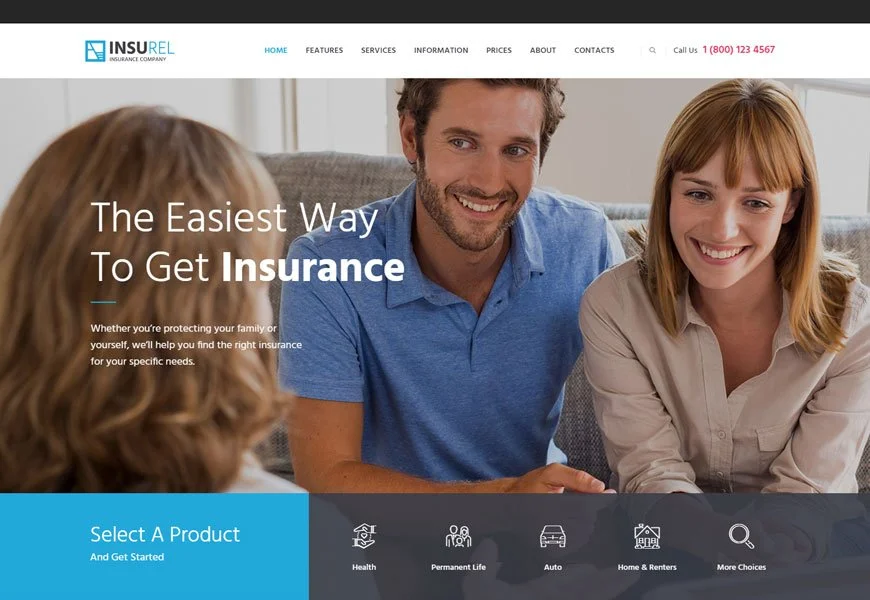 InsuRel - 최고의 재정 고문 WordPress 테마
