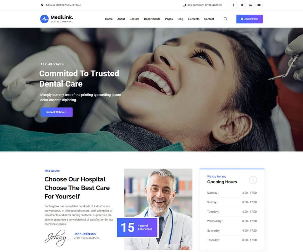 最好的牙科网站 wordpress 主题