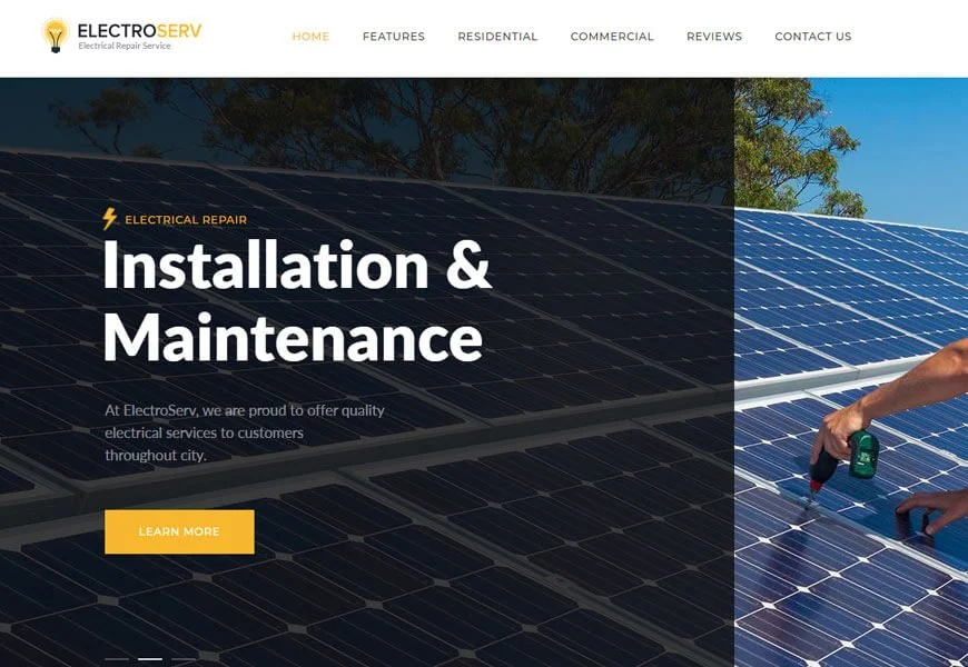 ElectroServ 是另一个电工 WordPress 主题