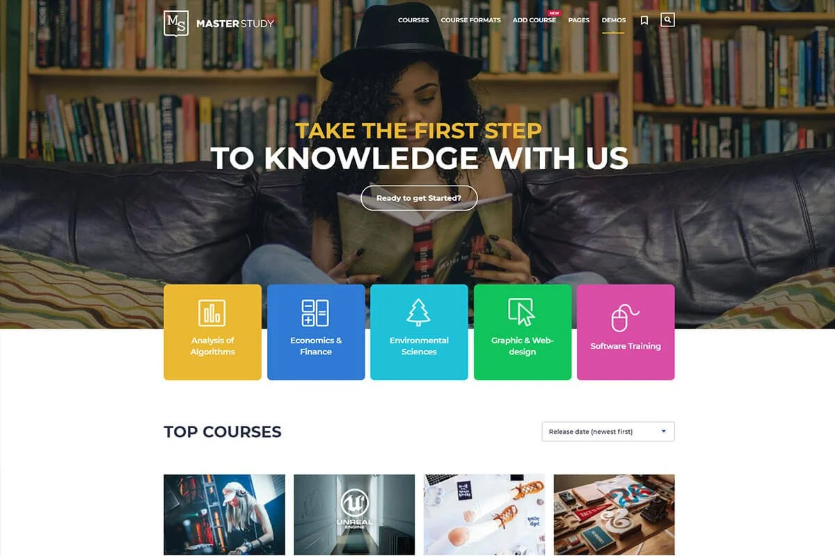 mejor tema educativo de WordPress
