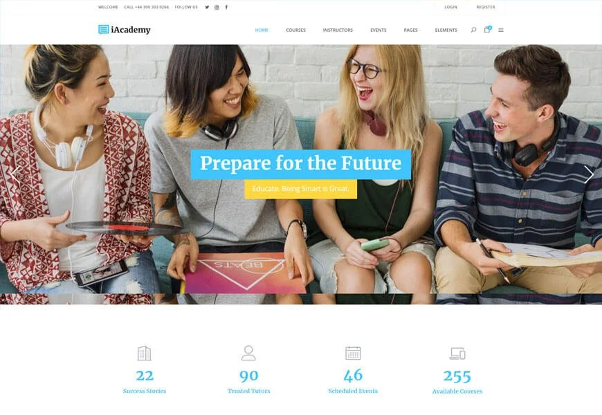 iAcademy es el tema educativo de WordPress