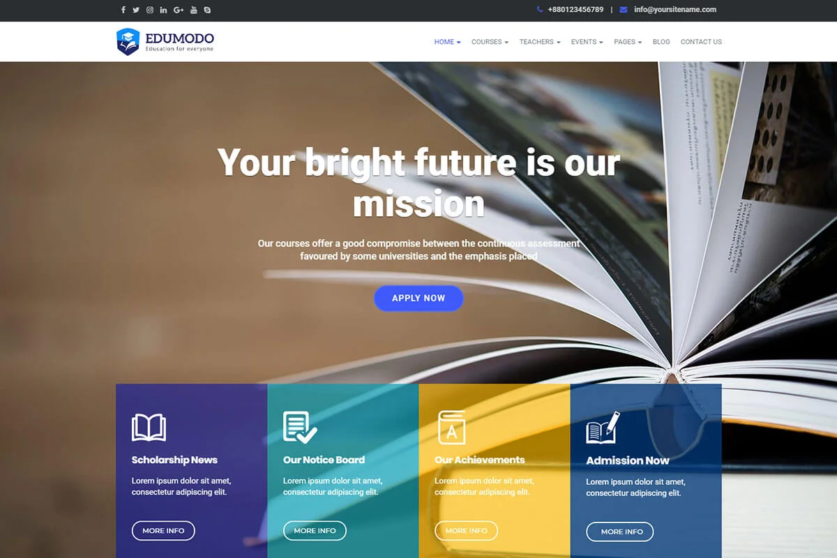mejor tema de WordPress para sitios web educativos
