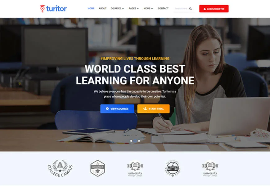 mejor tema educativo de WordPress