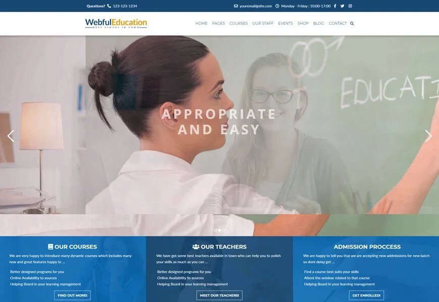 mejor tema de WordPress para sitios web educativos