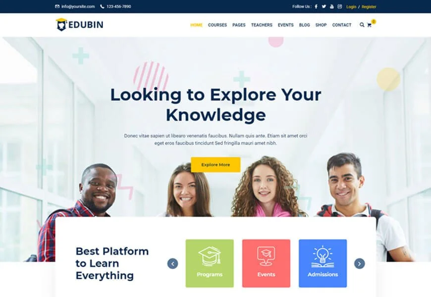 mejor tema de WordPress para sitios web educativos