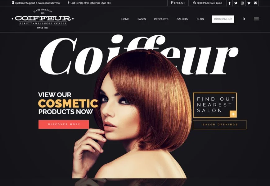 Coiffeur - tema de WordPress para peluquería