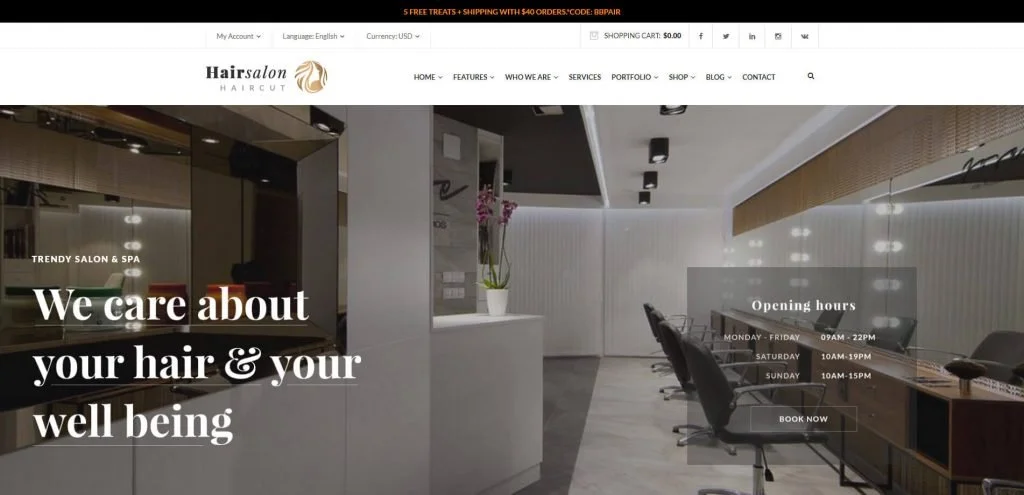 Tema de WordPress para peluquería