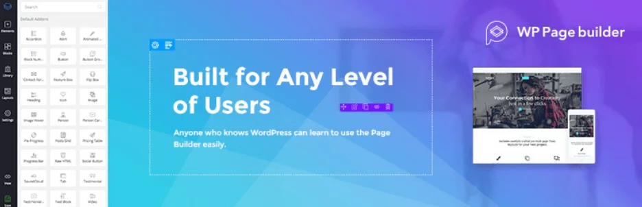 WP Page Builder 是一个 WordPress 页面构建器
