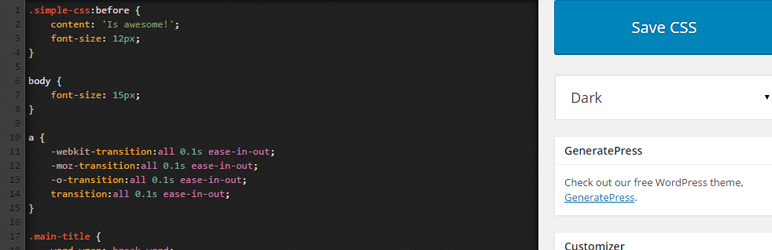 Simple Css – Wordpress Css Plugin