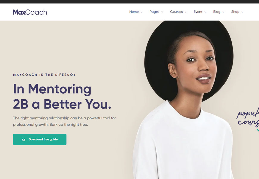 MaxCoach - bootstrap de modelo de site de aprendizado eletrônico