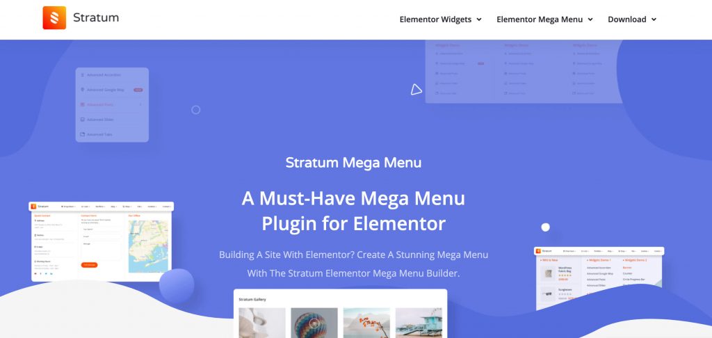 Elementor için Stratum Mega Menüsü
