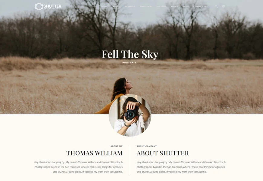 Tema wordpress do obturador
