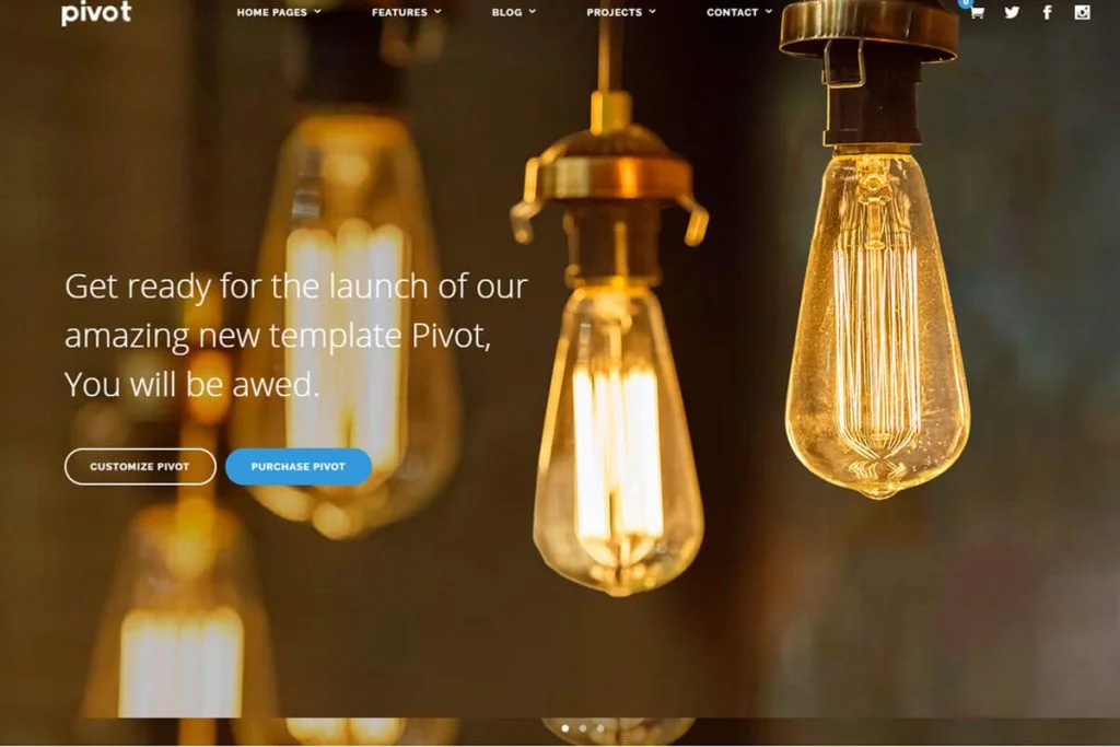 Pivot - melhores temas WordPress multiuso