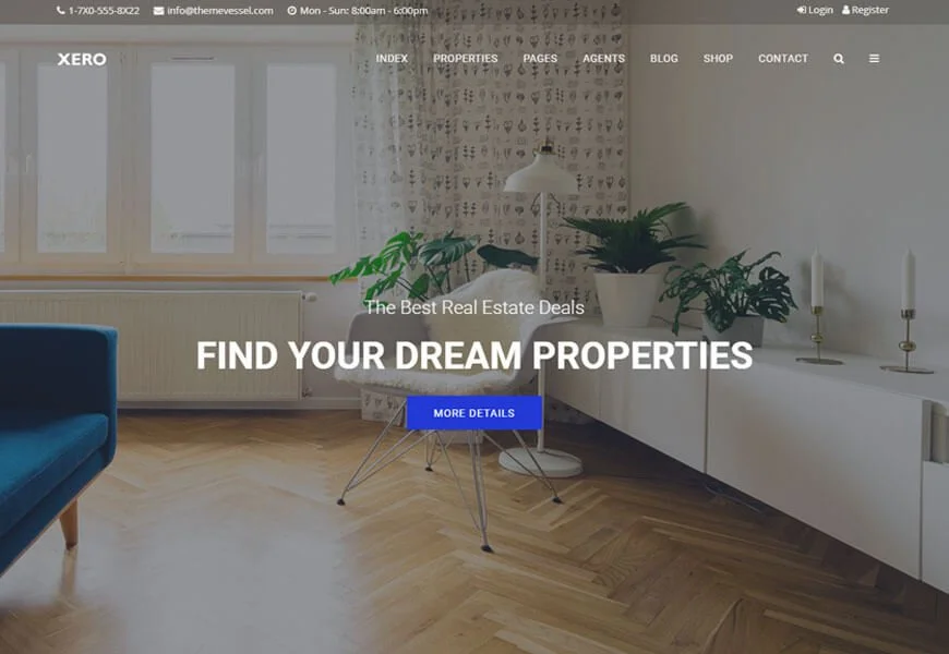Xero - modelo de site imobiliário