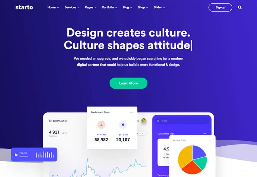 templat situs web agensi pemula untuk desainer
