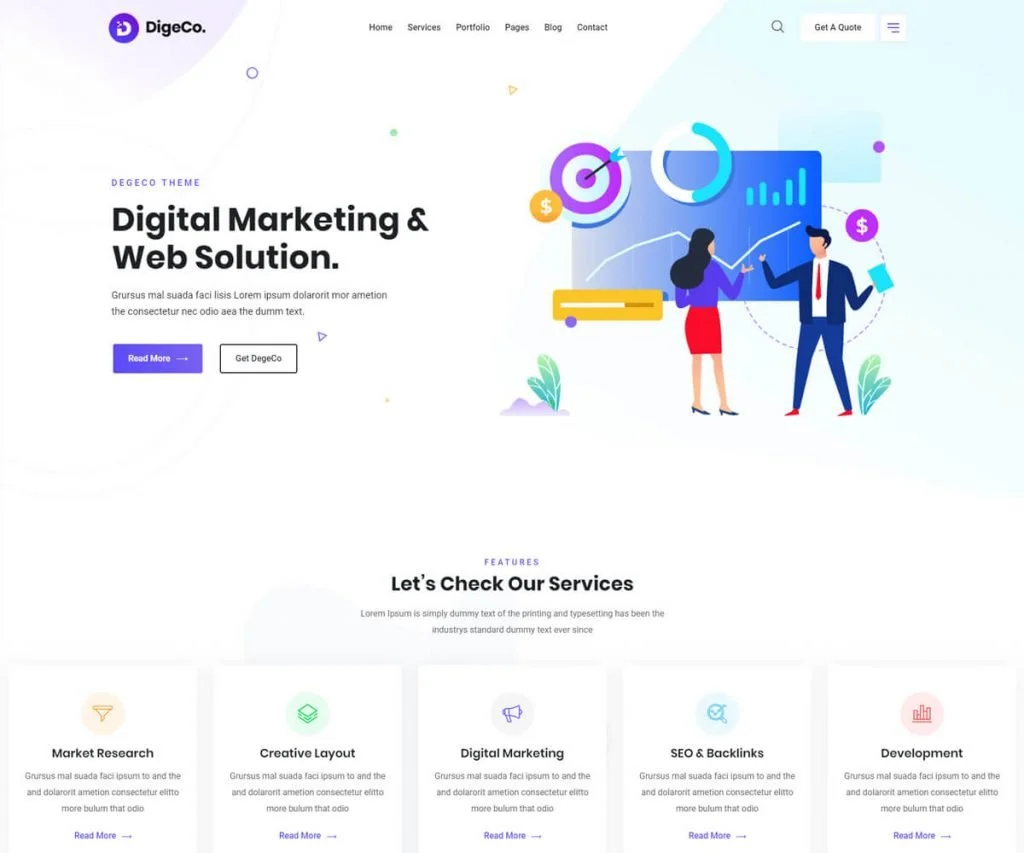 tema startup untuk agensi digital
