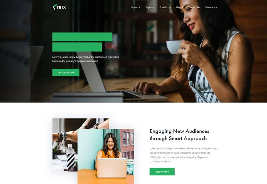 perusahaan startup wordpress theme trix