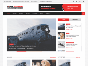 Free Power Magazine Wordpress Theme
